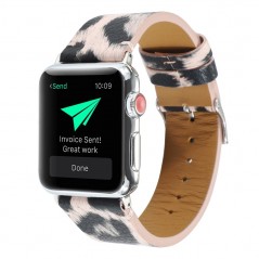 Řemínek pro apple watch 42/44, leopard růžový