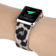 Řemínek pro apple watch 42/44, leopard růžový