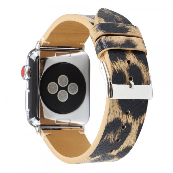 Řemínek pro apple watch 42/44, leopard žlutý