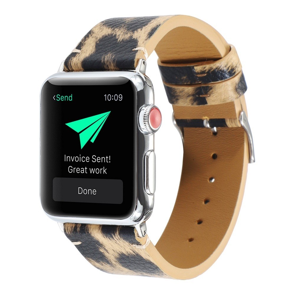 Řemínek pro apple watch 42/44, leopard žlutý