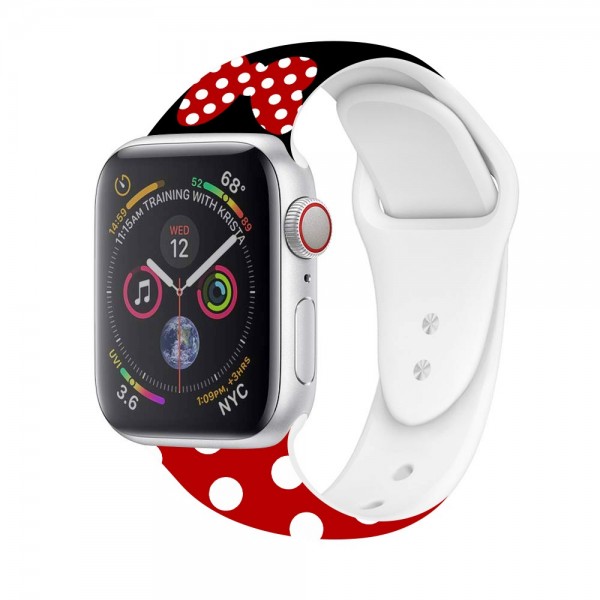 Řemínek pro apple watch 38/40, silikon puntíky